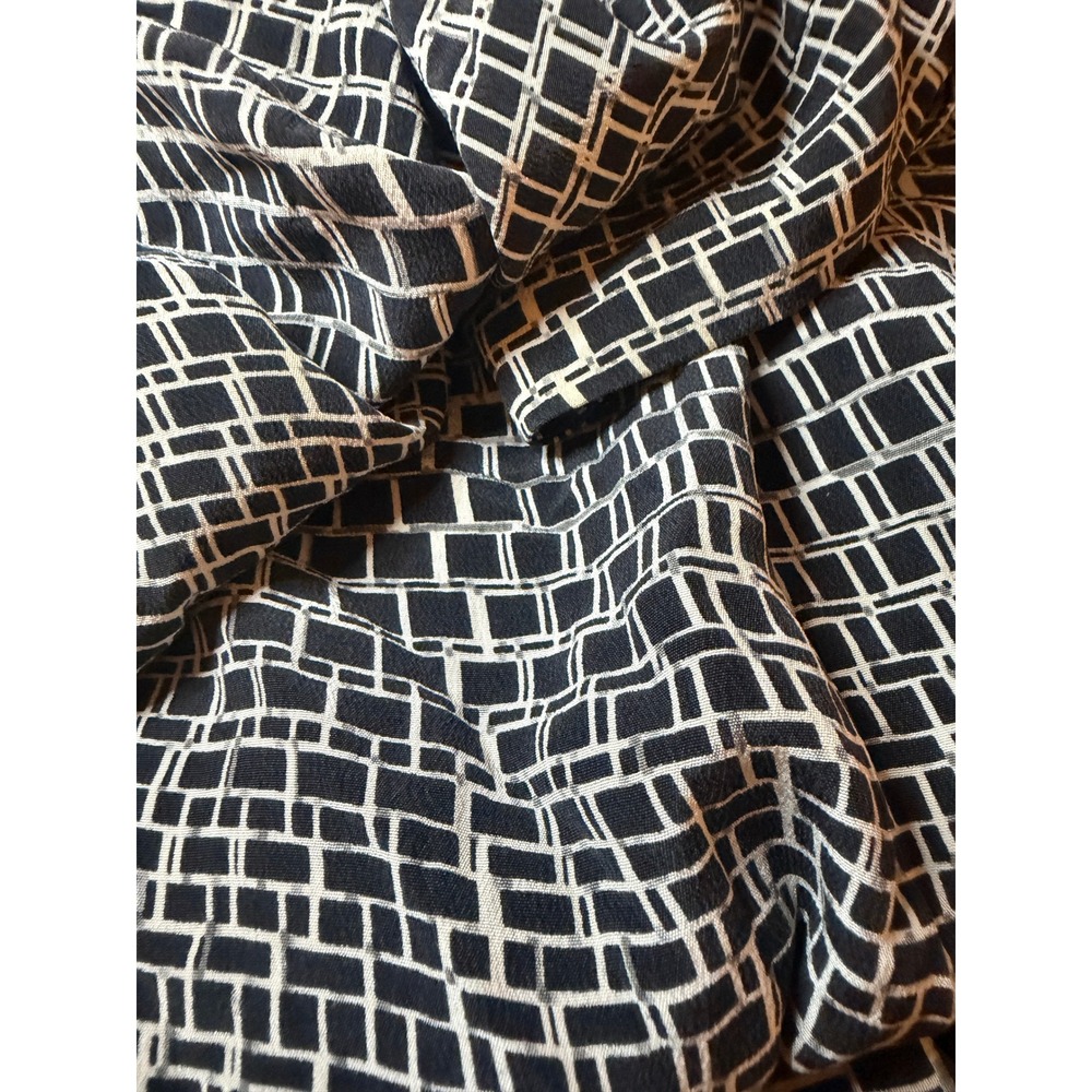 Vince 100% Silk‎ Geometric Cocoon Tunic Dress Oversized Batwing L - Picture 4 of 5
